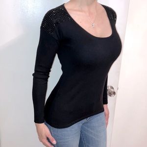 Express Sequin Rhinestone Fitted Sweater Top✨BOGO 50% OFF 2nd Top✨‼️
